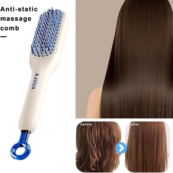 Shaban Store™ Self Cleaning Hair Brush, One-click Cleaning Telescopic Hair Comb – With Box (random Color)